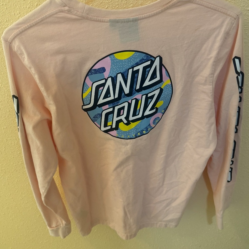 Santa Cruz Skateboards Kids Pastel Pink Long Sleeve Tee